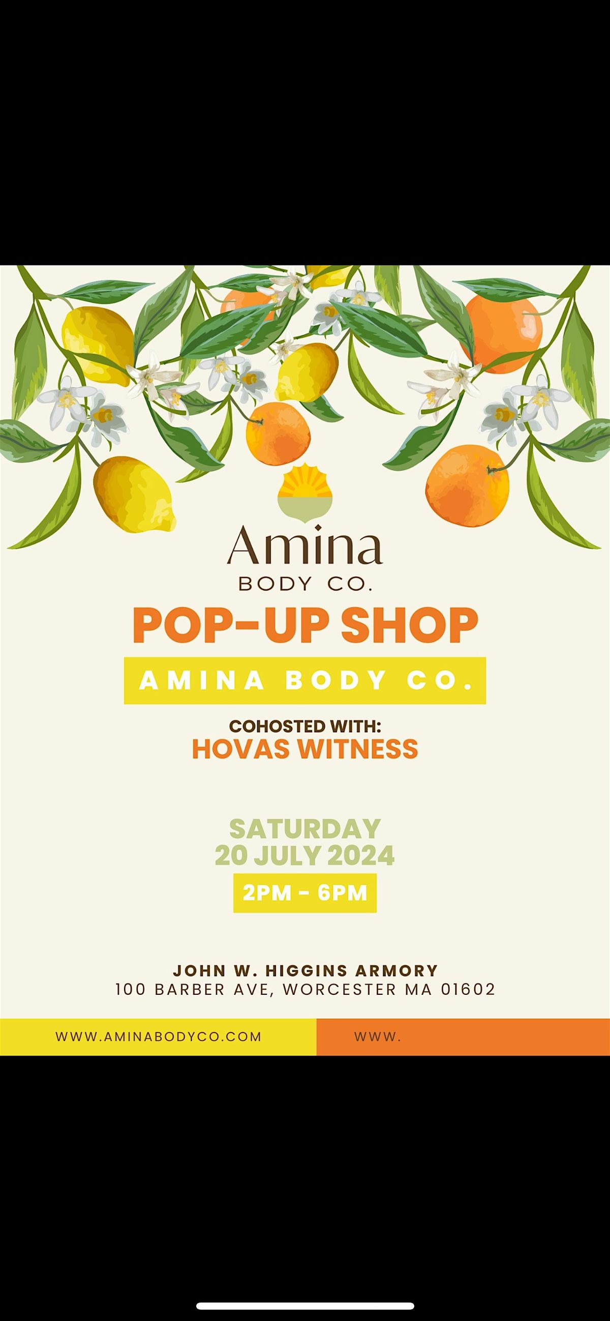 Amina\u2019s Body Co. Pop Up Shop