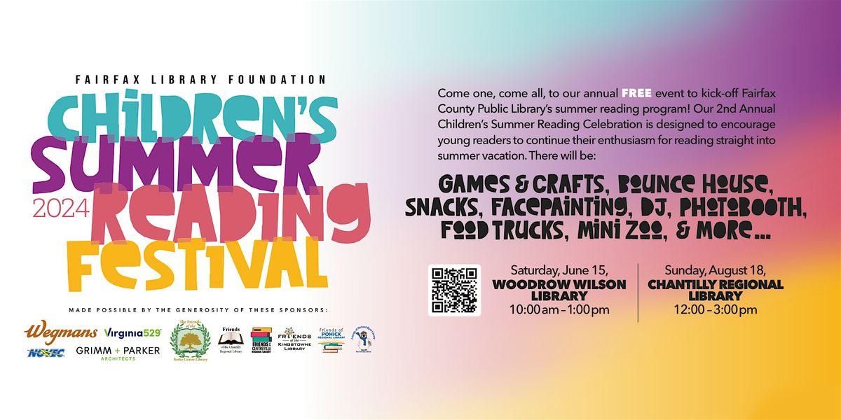 2024 Children’s Summer Reading Festival @ Woodrow Wilson Library ...