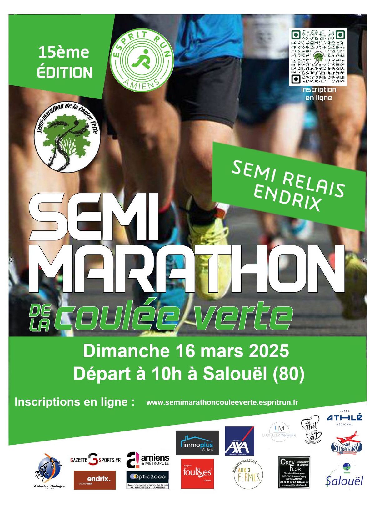 15 \u00e8me \u00e9dition du semi marathon de la coul\u00e9e verte