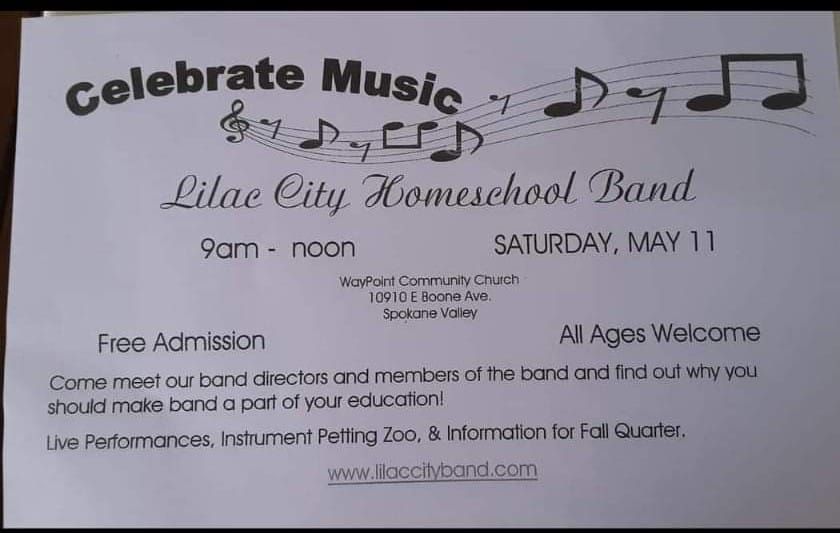 Celebrate Music Lilac City Homeschool Band