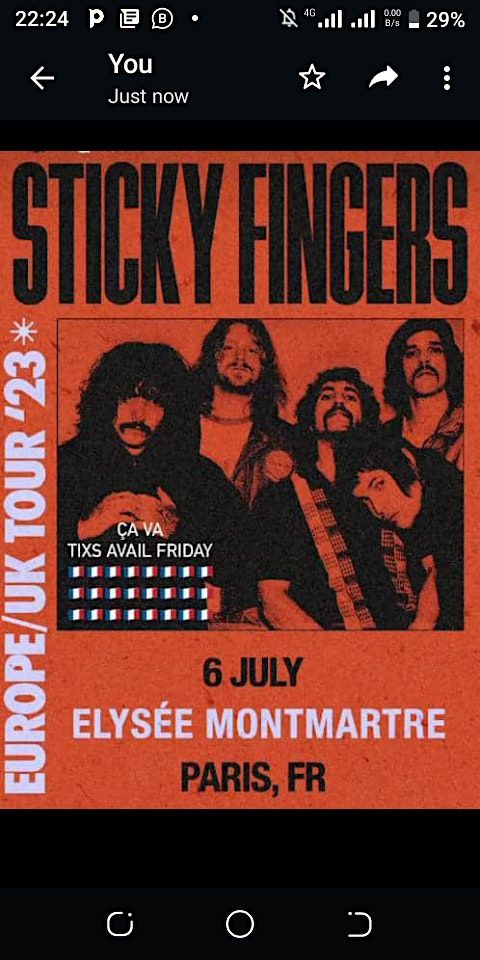 Sticky Fingers Tickets.