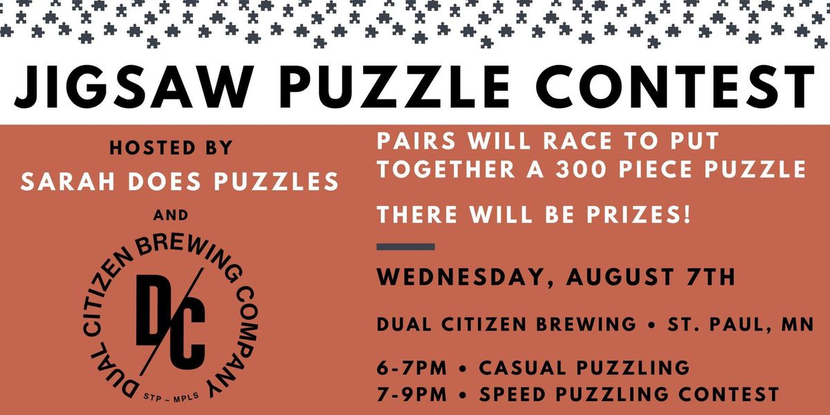 Jigsaw Puzzle Contest at Dual Citizen Brewing with Sarah Does Puzzles- August 2024