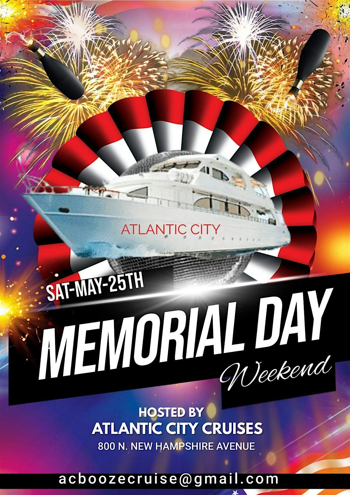 Booze Cruise Memorial Day Saturday 5\/25 - Atlantic City