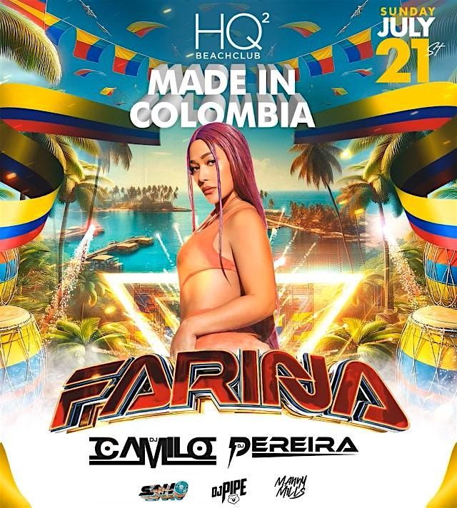 Farina Live - Made in Colombia - HQ2 AC - DJ Camilo - DJ Pereira