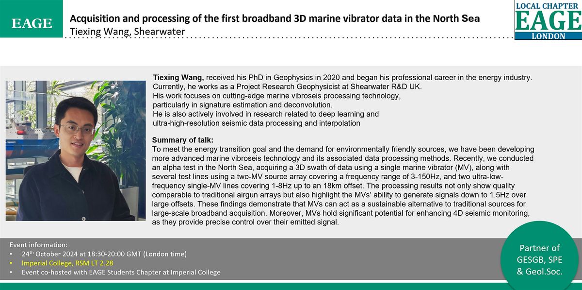 EAGE London:  First broadband 3D marine vibrator data in the North Sea