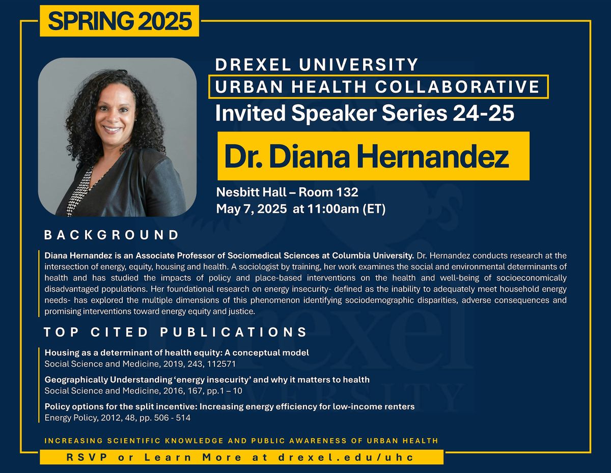 UHC Invited Speaker: Dr. Diana Hernandez