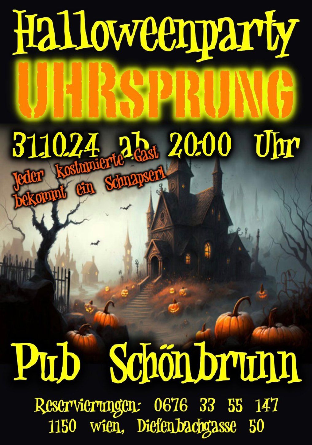 Halloweenparty mit UHRsprung im Pub Sch\u00f6nbrunn