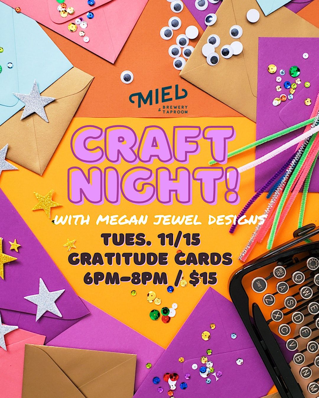 CRAFT NIGHT! With Megan Jewel Designs at MIEL - DIY Gratitude Cards