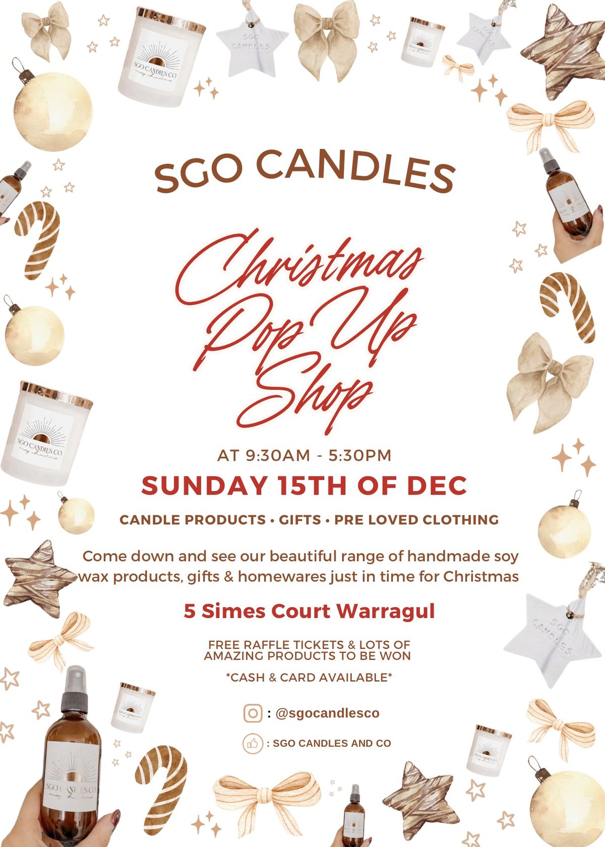 SGO CANDLES POP UP SHOP 