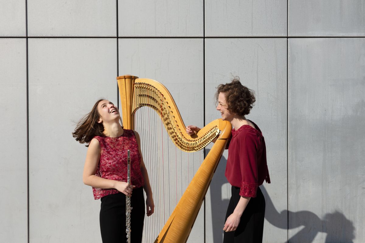 Concert de musique classique  par le duo pour fl\u00fbte et harpe L'oiseau-lyre