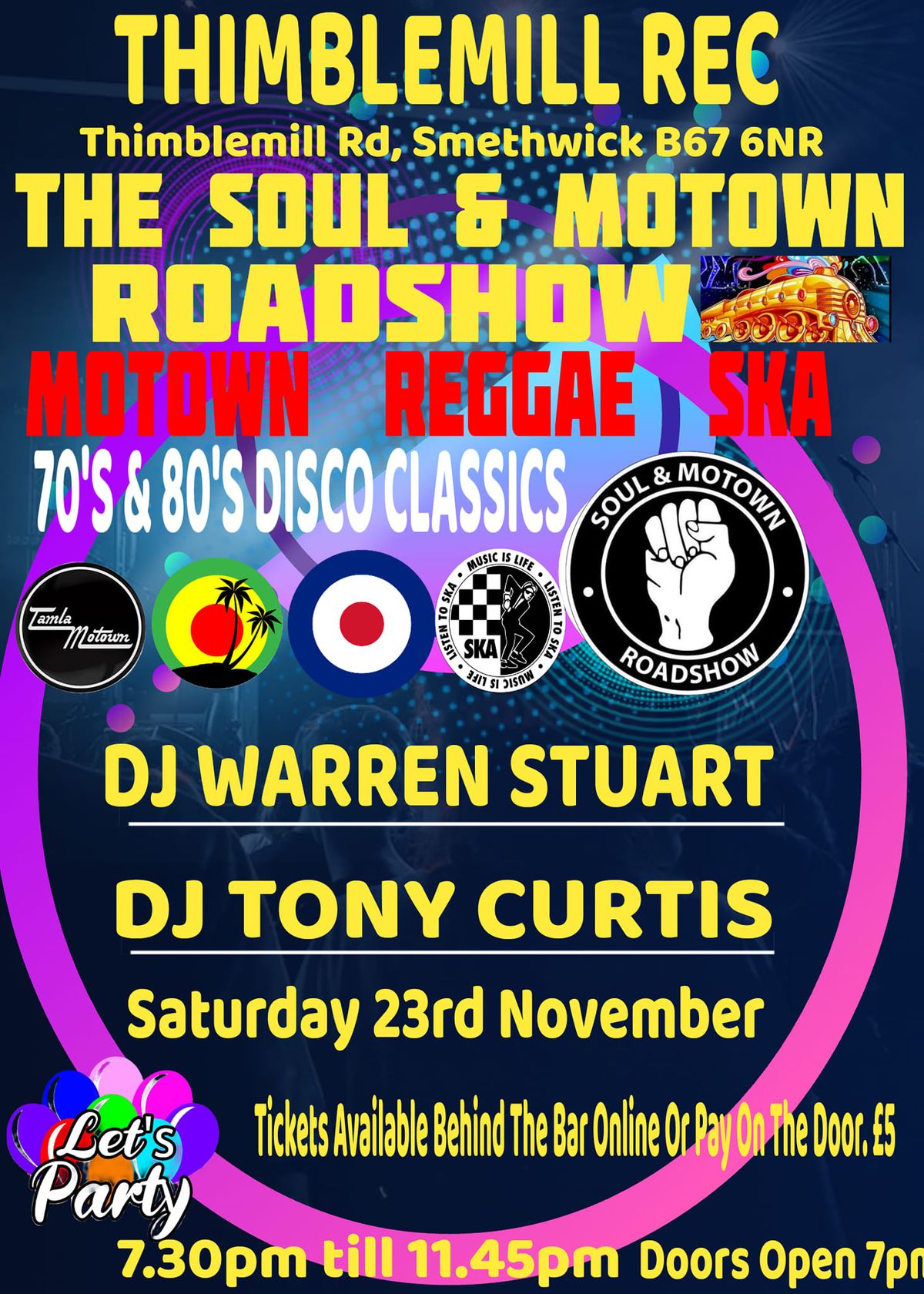 SOUL MOTOWN 70'S 80'S DISCO CLASSICS NIGHT 