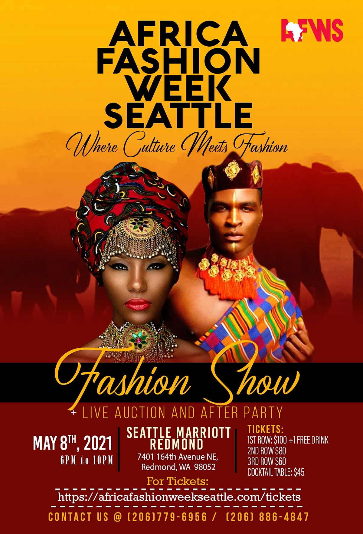 Africa Fashion Week Seattle, Seattle Marriott Redmond, 8 May 2021