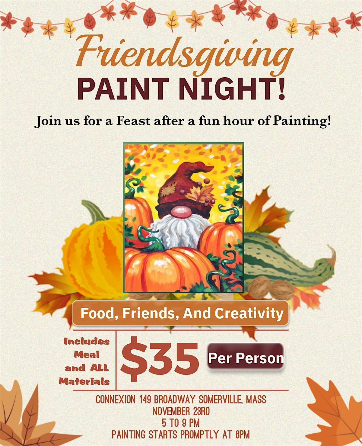 Friendsgiving Paint Night