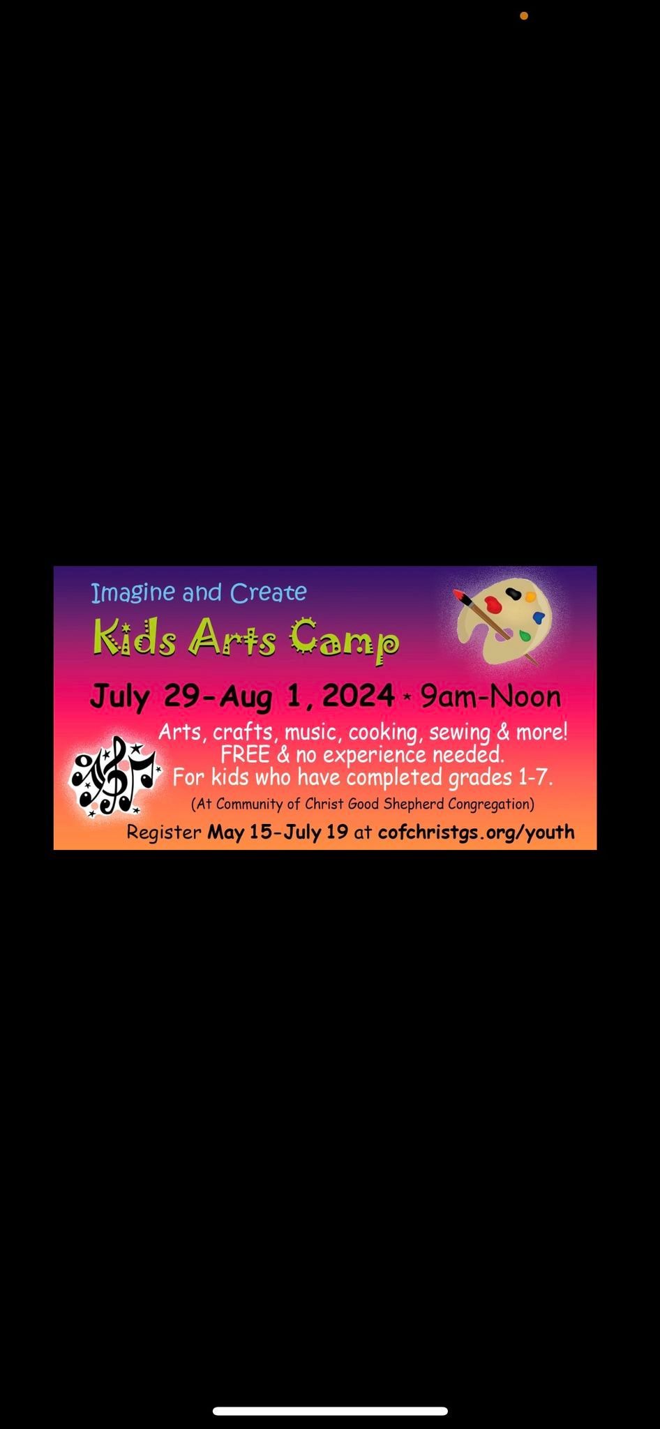 Imagine and Create Kids Arts Camp