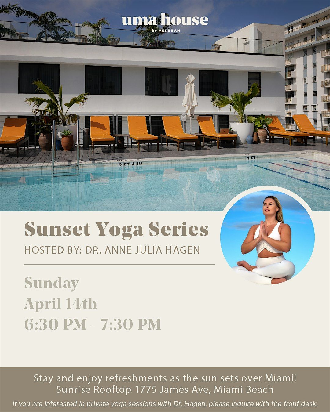 Sunset Yoga & Sound Healing at Uma House Hotel w\/ Dr. Anne Julia Hagen
