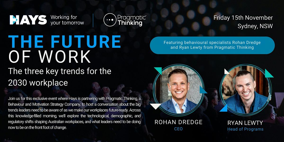 The Future of Work Event - The Three Key Trends for the 2030 Workplace