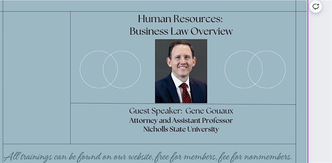 Human Resources: Business Law Overview