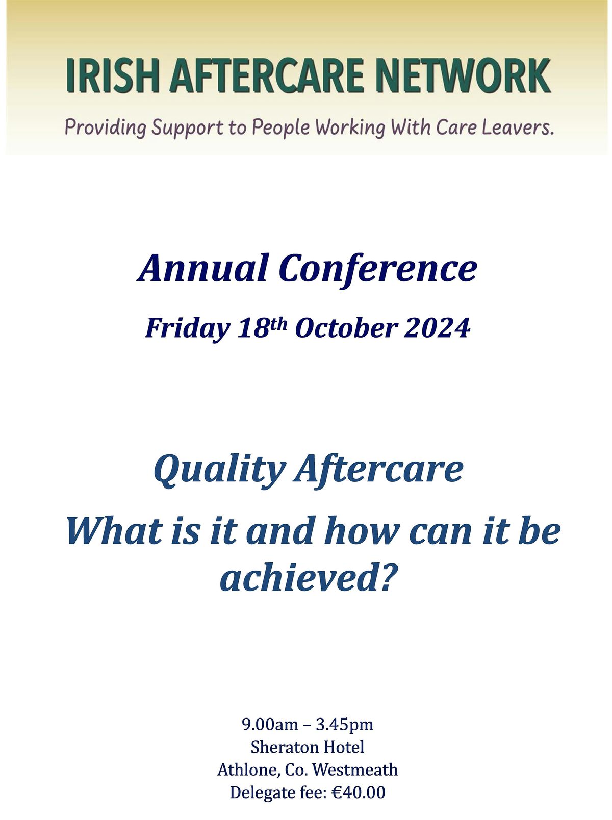 Quality Aftercare: What is it and how can it be achieved?