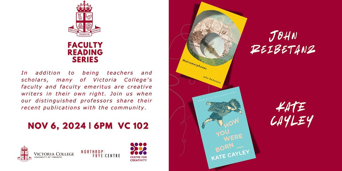 Faculty Reading Series | John Reibetanz & Kate Cayley