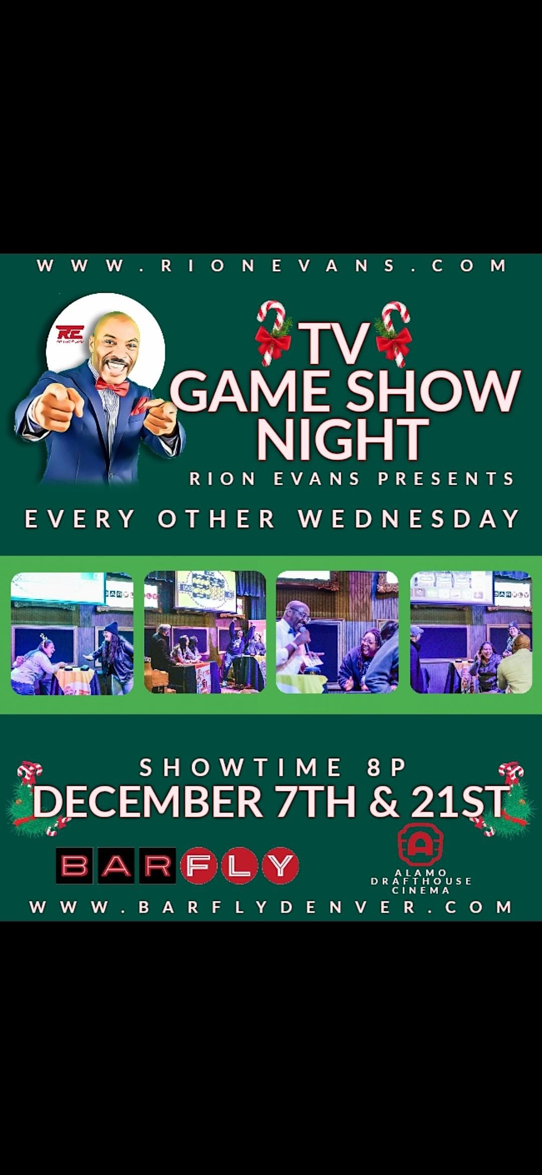 Rion Evans Presents TV Game Show Night, Barfly, Denver, 21 December 2022