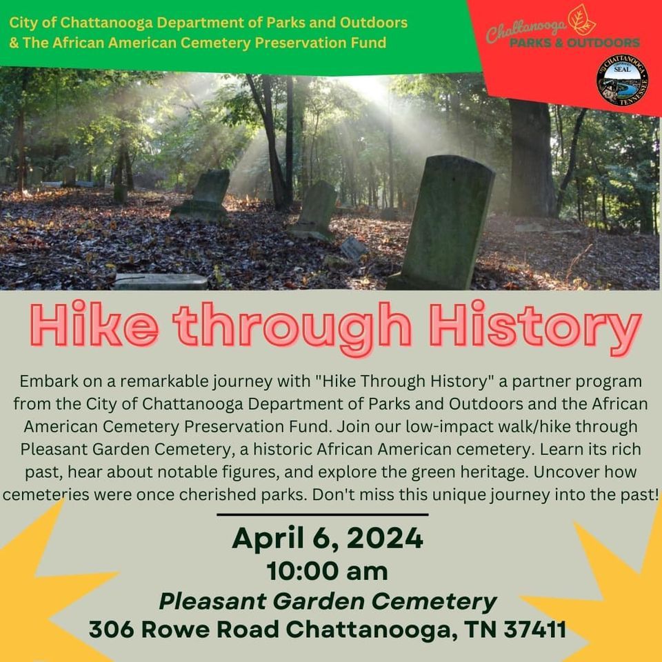 Hike Through History: Pleasant Garden Cemetery, a historic African American cemetery. 