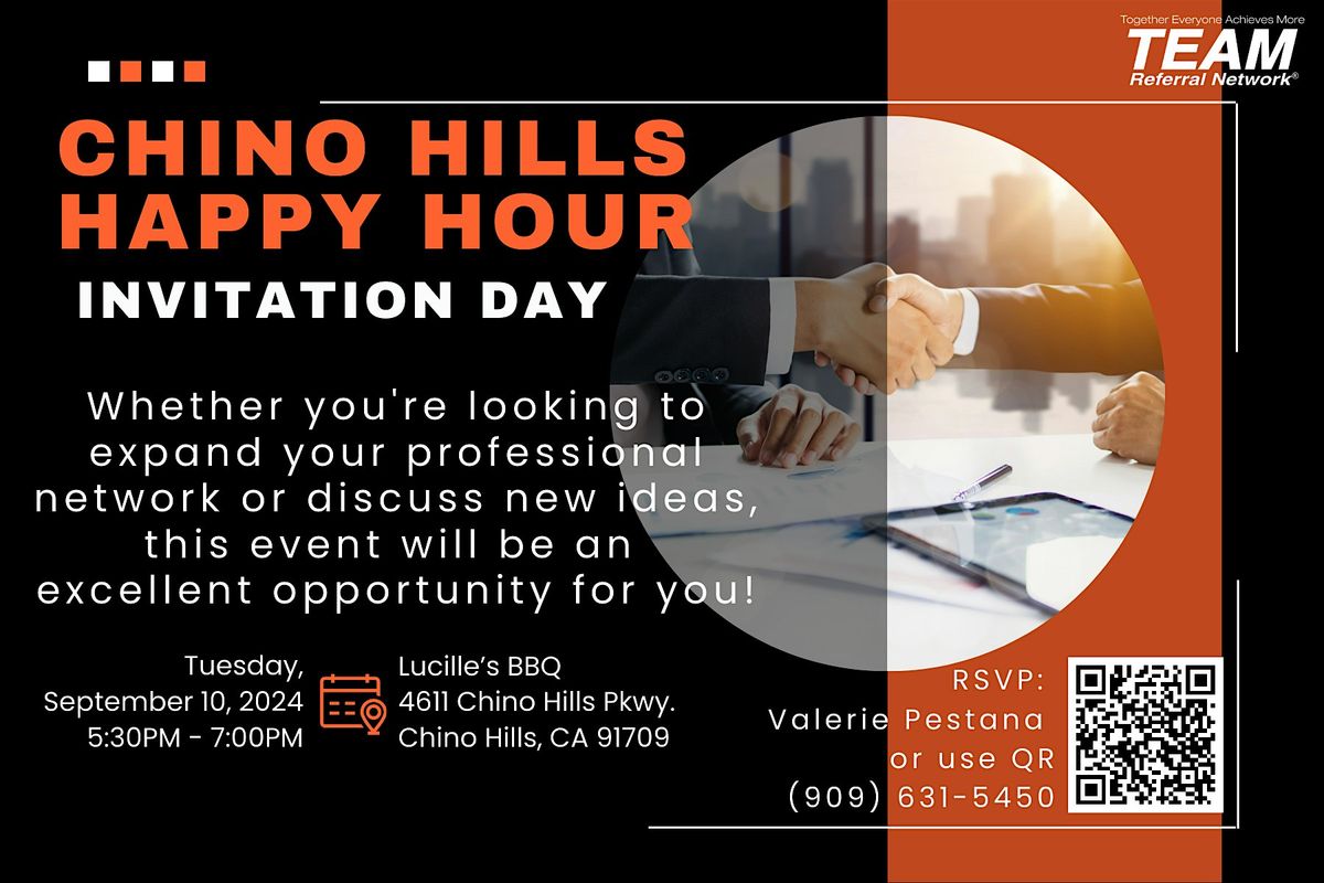 Chino Hills Happy Hour Invitation Day!