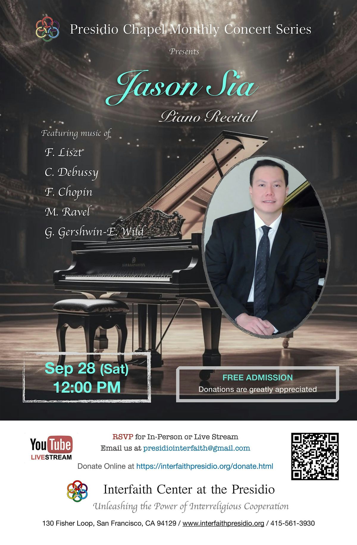 Presidio Chapel Concert Series - Jason Sia Piano Recital