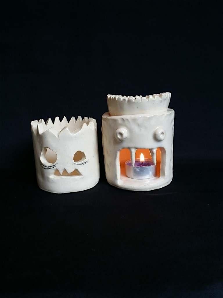Autumn Tea Light Holder| Handbuilding Pottery Workshop w\/ Siriporn