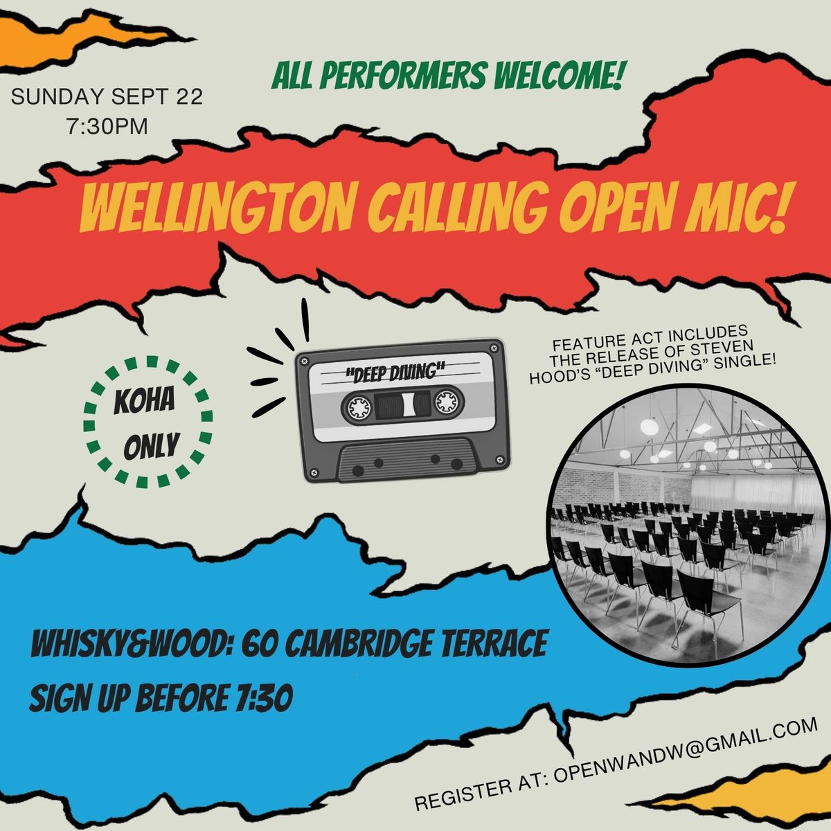 Wellington Calling Open Mic!