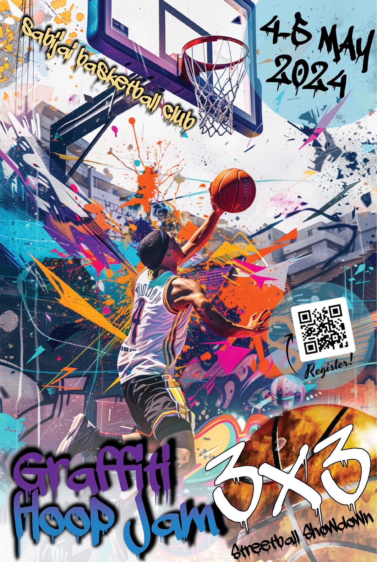 Graffiti Hoop Jam: 3X3 Streetball Showdown