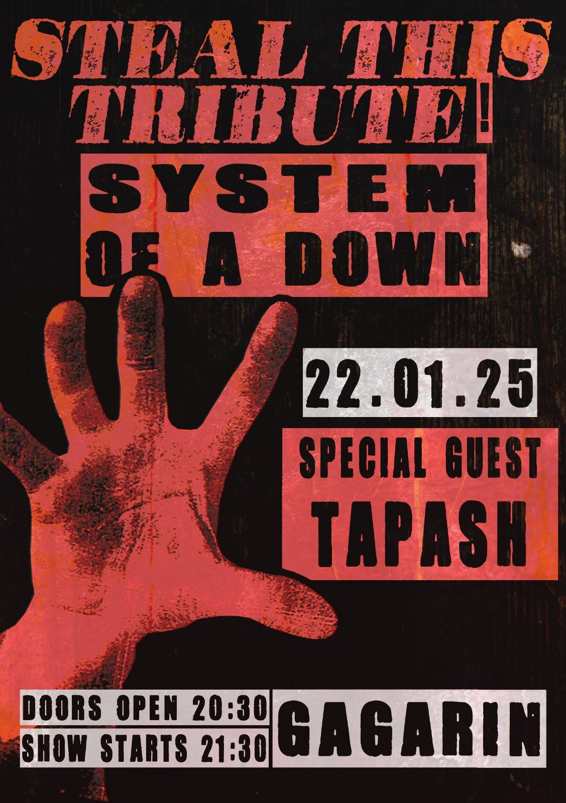 System Of A Down live tribute 22\/1\/25 Gagarin TLV