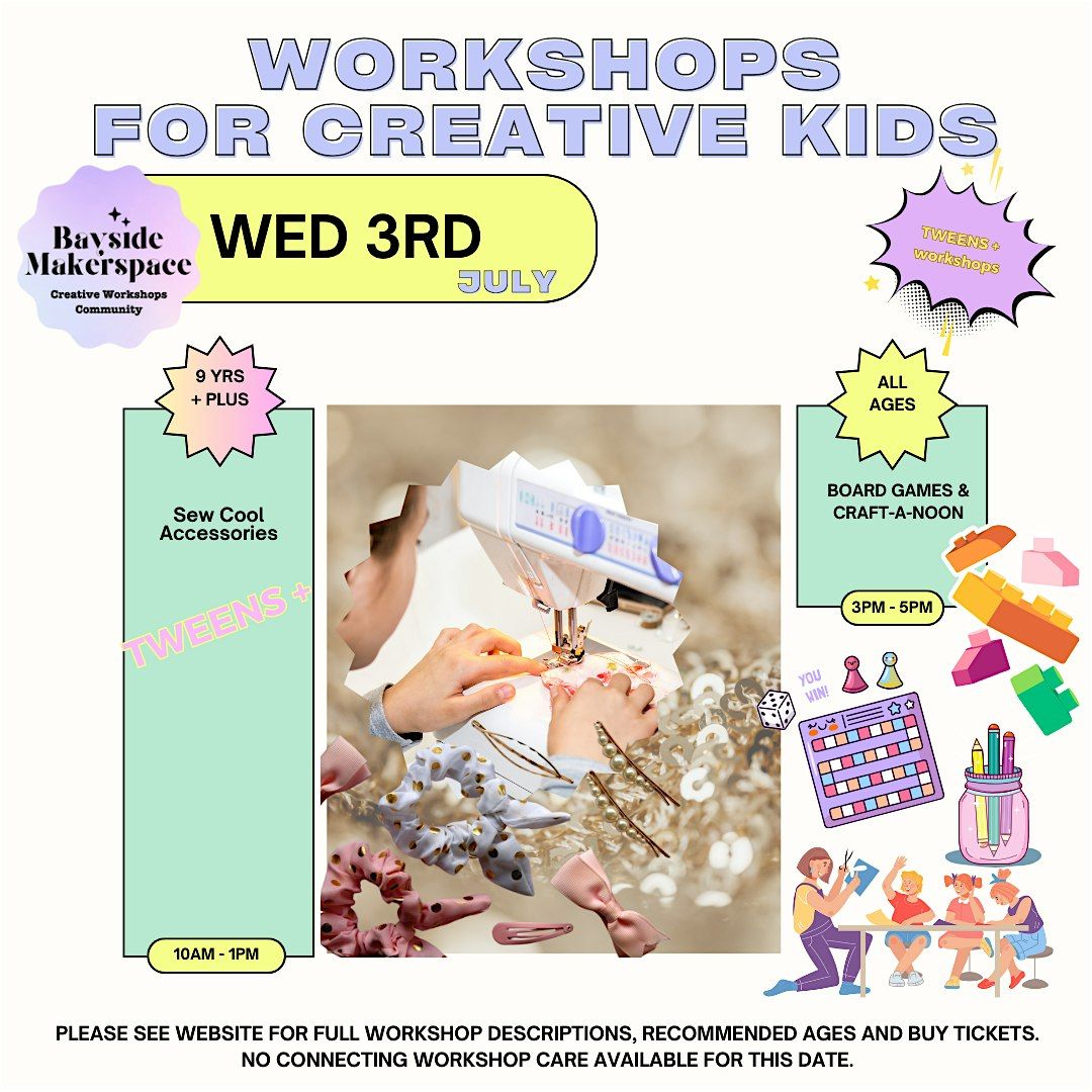 School Holiday Workshop: Sew Cool Accessories