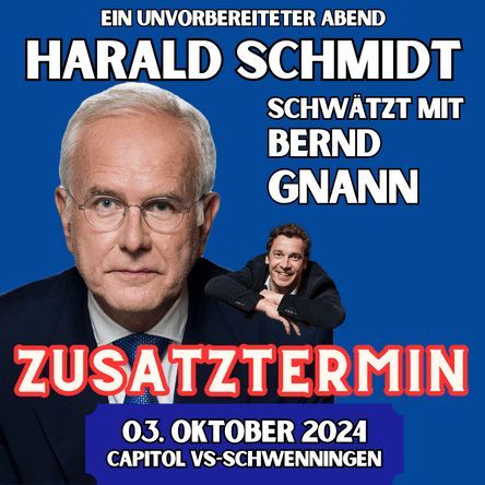 Harald Schmidt schw\u00e4tzt mit Bernd Gnann