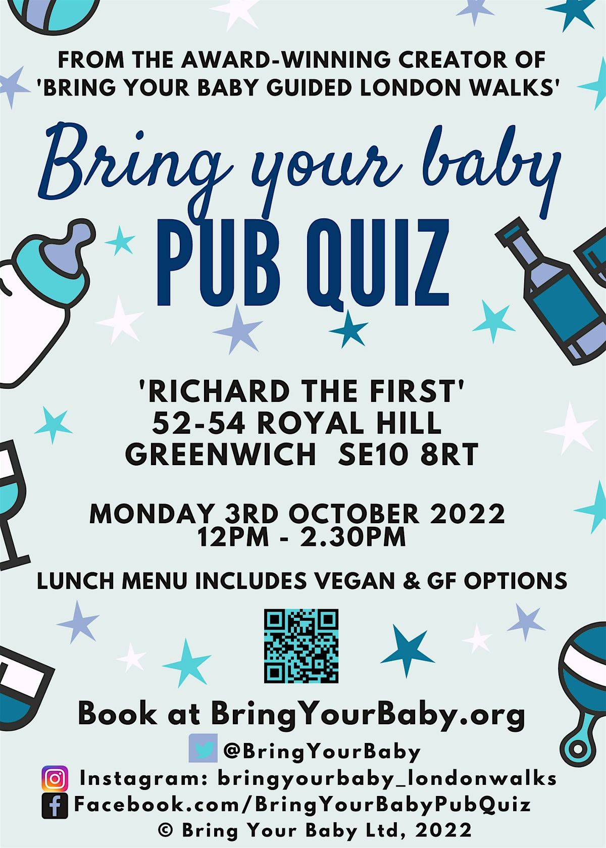 BRING YOUR BABY PUB QUIZ @ Richard the First, GREENWICH (SE10)