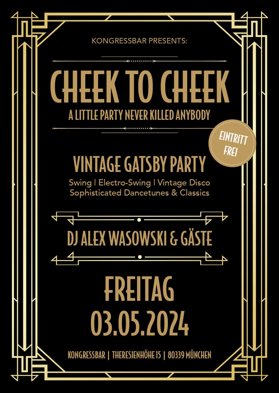 Cheek to Cheek - Vintage Gatsby Party