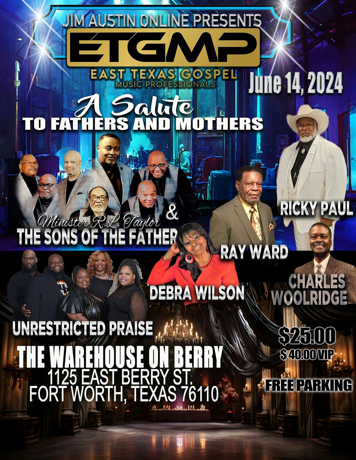 JAO & East TX Gospel Music Professionals - A Salute to Fathers & Mothers