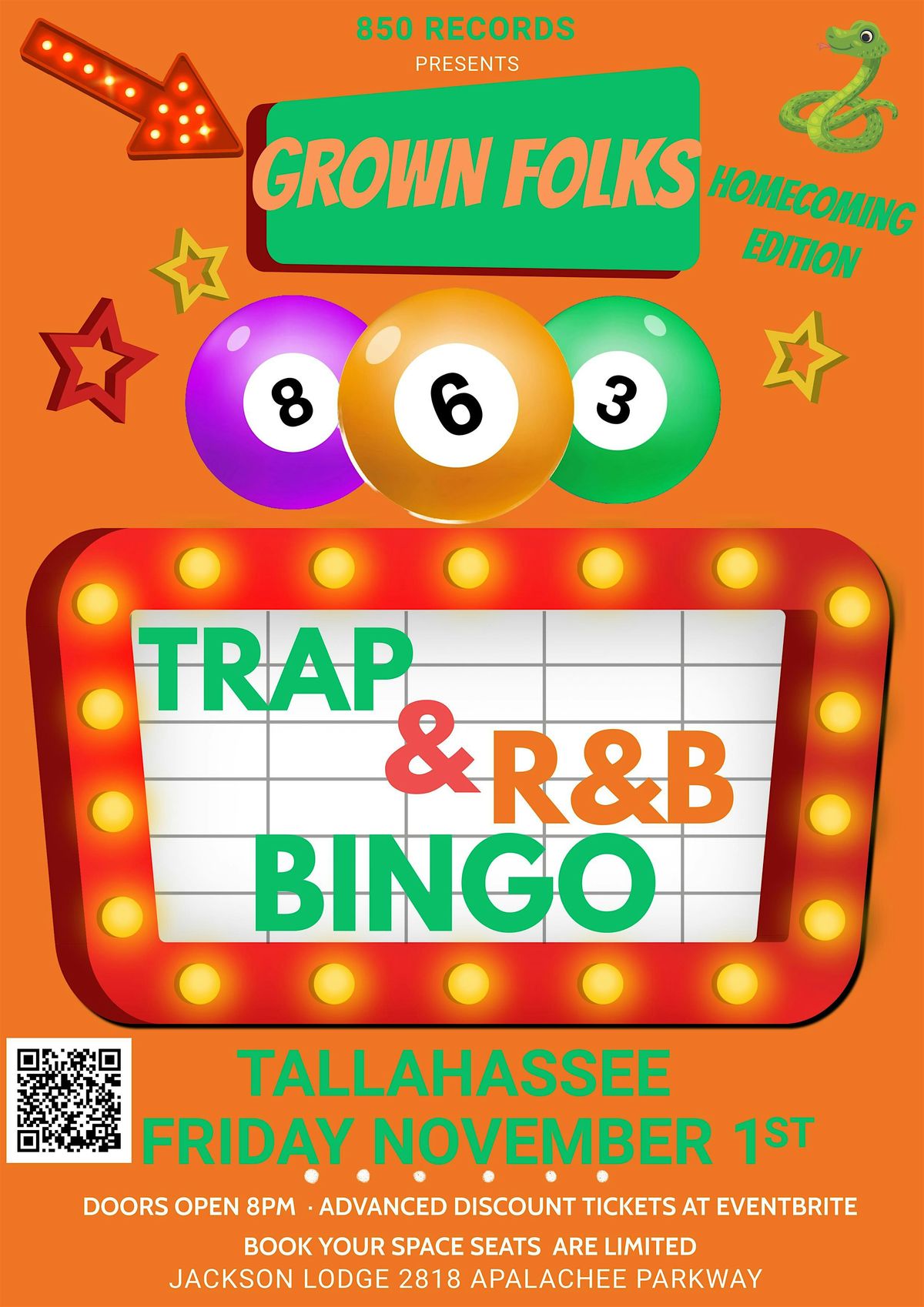 TRAP & R&B BINGO TALLAHASSEE HOMECOMING EDITION