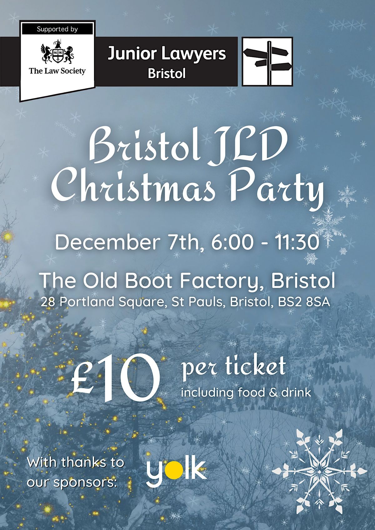 Bristol JLD Christmas Party!  -  Wednesday 7th December