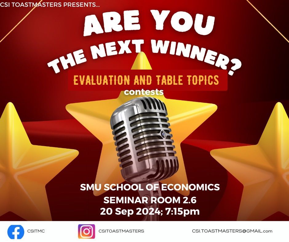 Evaluation and Table Topics Contests