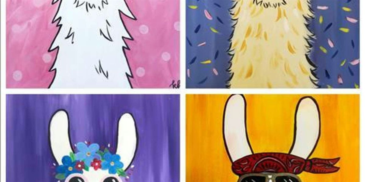 Llama Party Animals - Paint and Sip by Classpop!\u2122