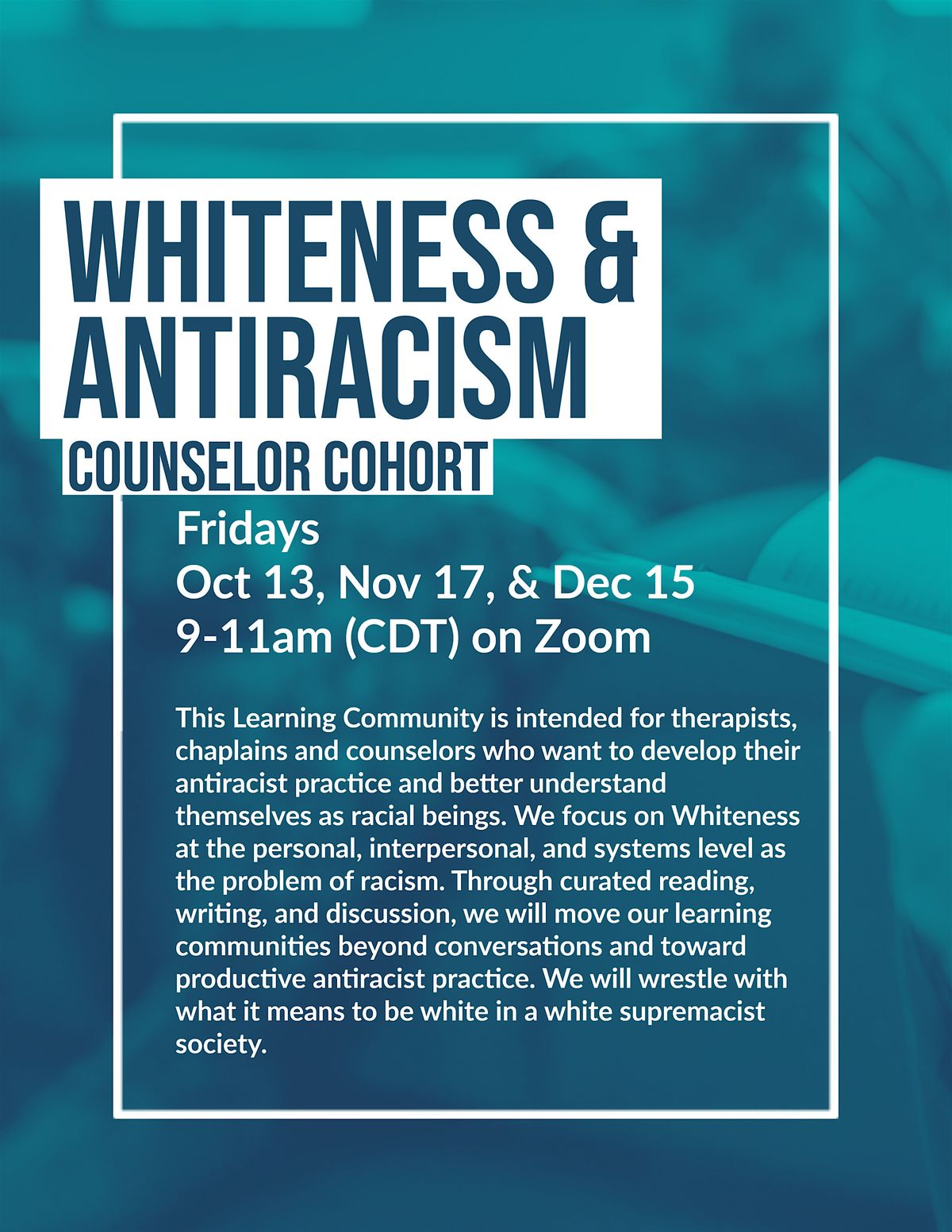 Whiteness & Antiracism Social Work Cohort