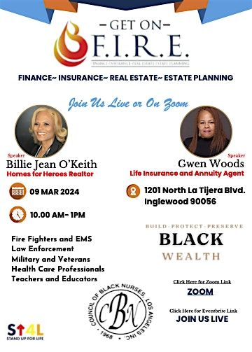 GET On F.I.R.E - Finance.Insurance.Real Estate. Estate Planning