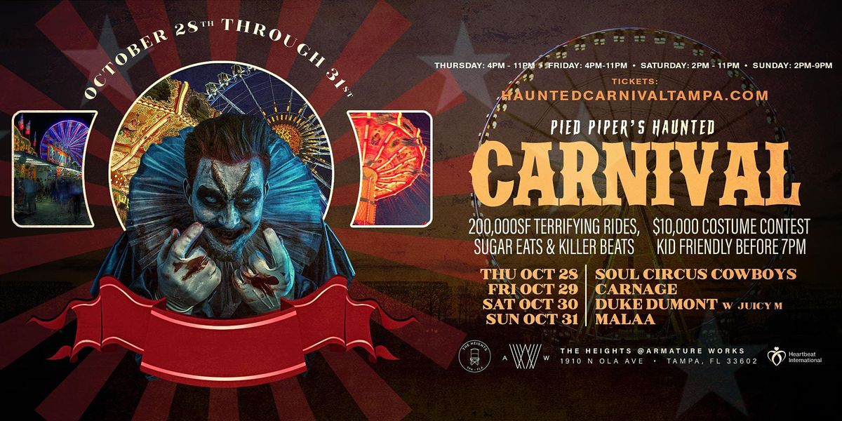 Pied Pipers Haunted Carnival w/Terrifying Rides, Games & Fun for ...