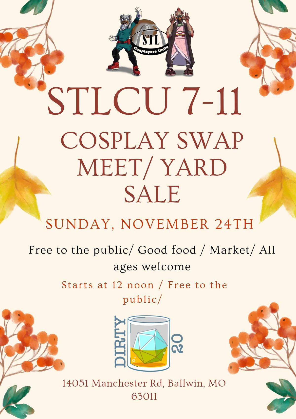 STLCU 7-11: Cosplay Swap Meet\/Yard Sale!