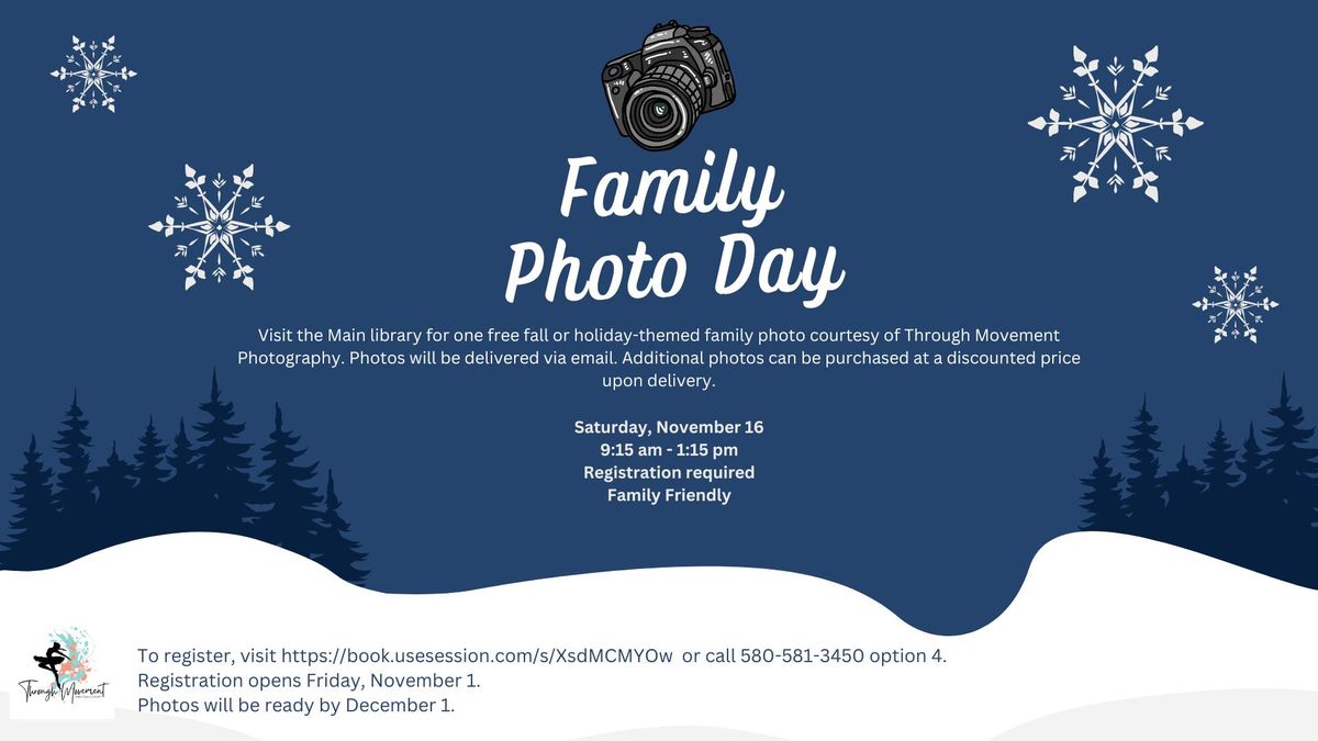 Family Photo Day with Through Movement Photography - Registration Required