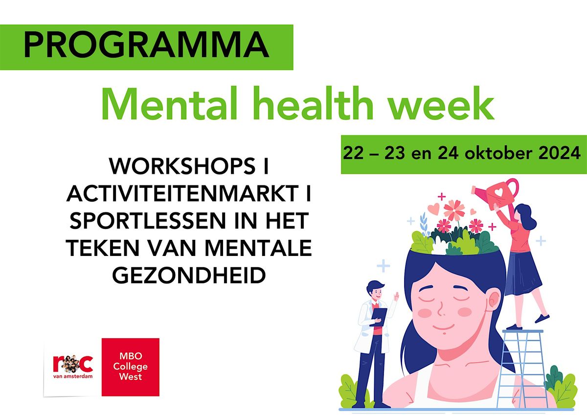 Donderdag 24 okt Sieraad Mental Health Week - 13.00 uur workshops