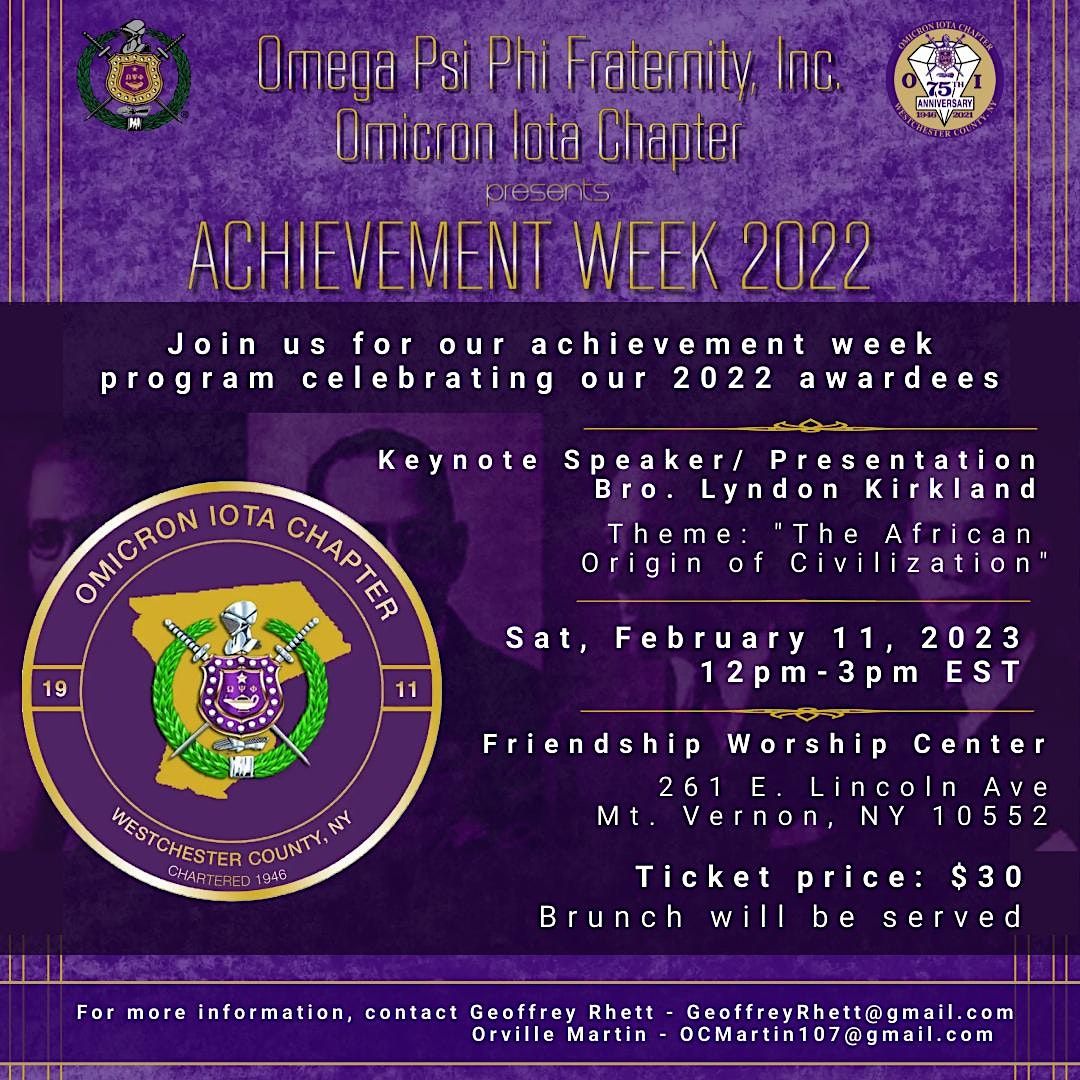 Omega Psi Phi Fraternity Inc, OI Chapter Achievement Week Presentation 2022