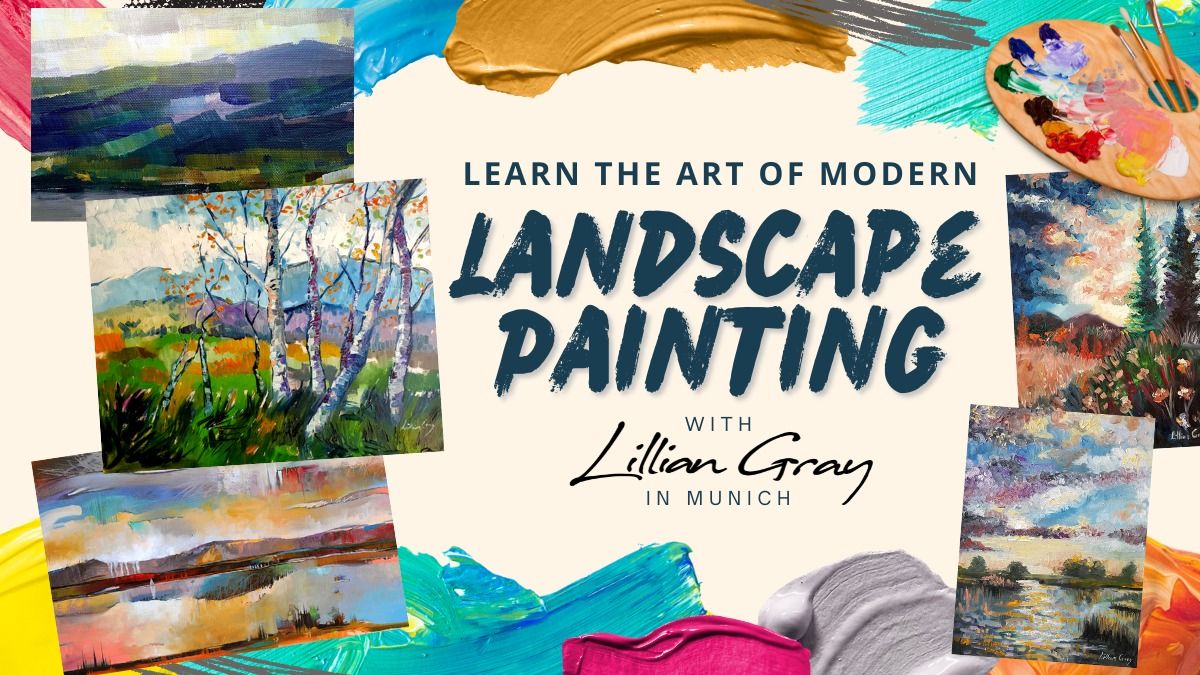 Learn how to paint modern landscape paintings with artist Lillian Gray