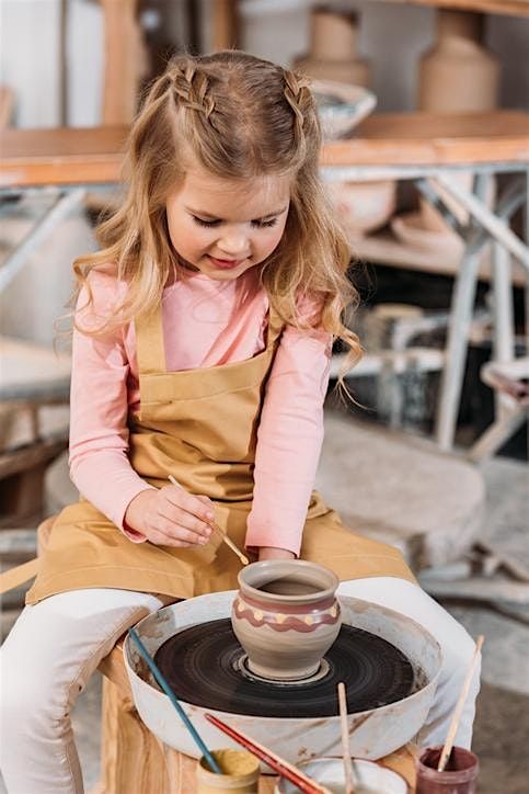 Kids art party - Pottery wheel or hand building party for kids