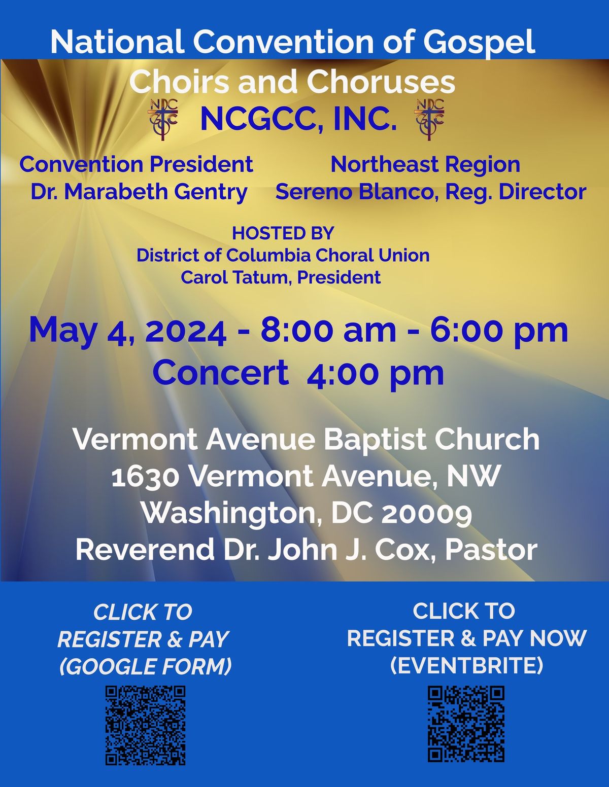 NE Region Conference of National Convention of Gospel Choirs and Choruses GCC